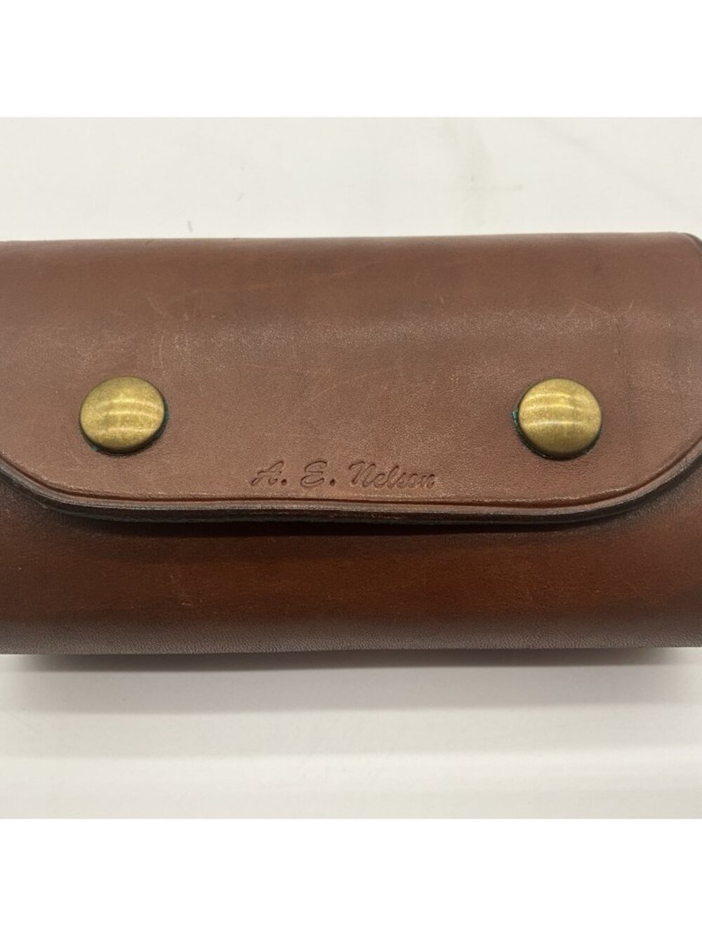 A.E. Nelson Leather Co.  Fly Fishing Wallet Complete With 12 Fly's Collectible